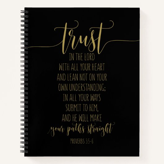 Vertrauen Sie dem Herrn mit all Ihren Sprichwörter Notizblock (Vorderseite)
