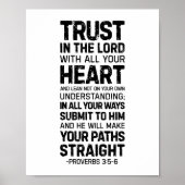 Vertrauen Sie dem Herrn mit all Ihren Sprichwörter Poster (Vorne)