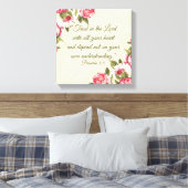 "Vertrauen Sie dem Herrn" Sprichwörter mit rosa Ro Leinwanddruck (Insitu (Schlafzimmer))
