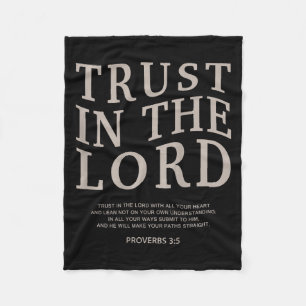 Vertrauen Sie dem Lord Christlich Faith Bible Vers Fleecedecke