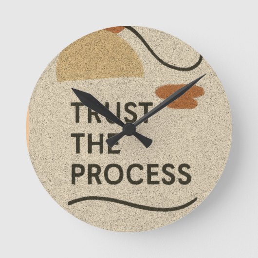 Vertrauen Sie dem Prozess Runde Wanduhr (Vorderseite)