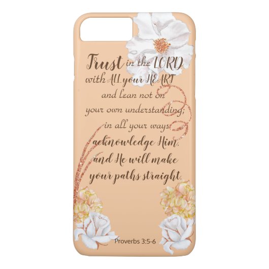 Vertrauen Sie dem Rosa Lord-White Roses In Gold Case-Mate iPhone Hülle (Rückseite)