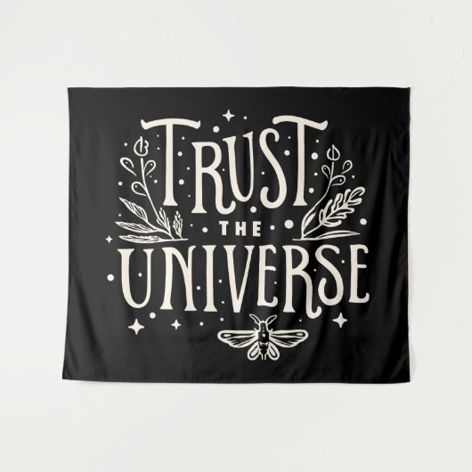 Vertrauen Sie dem Universum Wandteppich (Vorderseite (Horizontal))