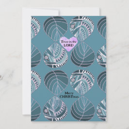 Vertrauen Sie den Lord Fish Blätter Periwinkle Wei Feiertagskarte