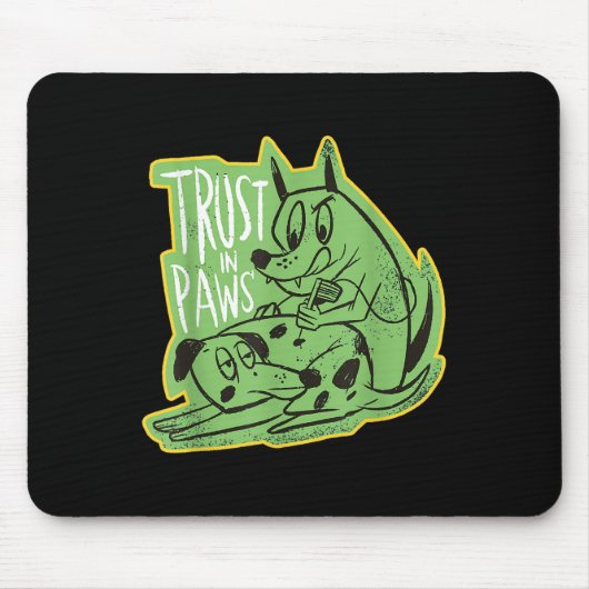 Vertrauen Sie den Paws - zwei Hunde, die einander  Mousepad (Vorne)