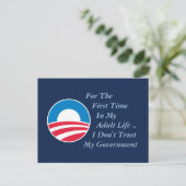 Vertrauen Sie der Regierung nicht Postkarte (Stehend Vorderseite)