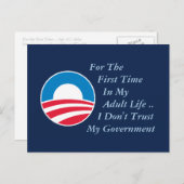 Vertrauen Sie der Regierung nicht Postkarte (Vorne/Hinten)