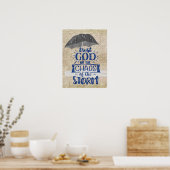 Vertrauen Sie Gott-Bestätigung Poster (Küche)