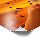 Vertrauen Sie Gott mit Taube in der Hand Fotodruck (Ecke)