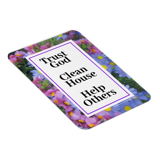 Vertrauen Sie Gott sauberes Haus hilft anderen Magnet (Rechte Seite)