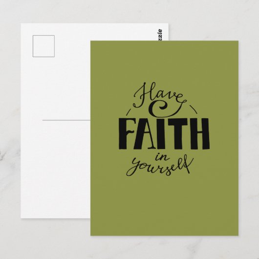 Vertrauen Sie grün Postkarte (Vorne/Hinten)