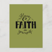 Vertrauen Sie grün Postkarte (Vorderseite)