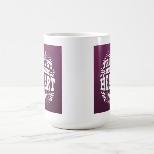 Vertrauen Sie Ihrem Herzen Kaffeetasse (Mittel)