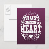 Vertrauen Sie Ihrem Herzen Postkarte (Vorne/Hinten)