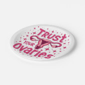 Vertrauen Sie Ihrem Ovarien Uterus-Bewusstsein Pappteller (Schrägansicht)