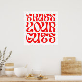 Vertrauen Sie Ihren Mädels - Groovy Wavy Schriftar Poster (Küche)