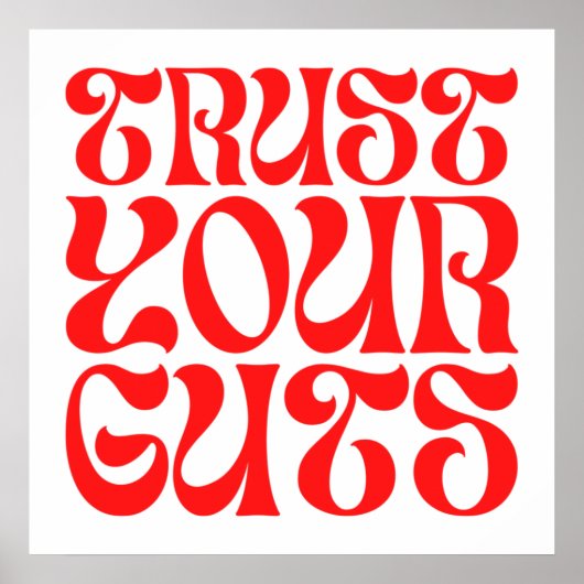 Vertrauen Sie Ihren Mädels - Groovy Wavy Schriftar Poster (Vorne)