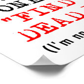 Vertrauen Sie Joggern Dead Bodies nicht auf das Fu Poster (Ecke)