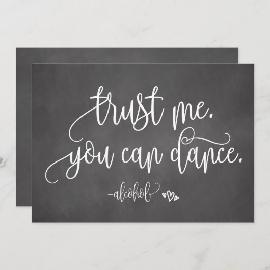 Vertrauen Sie mir, dass Sie alkoholische Hochzeit Einladung (Vorne/Hinten)