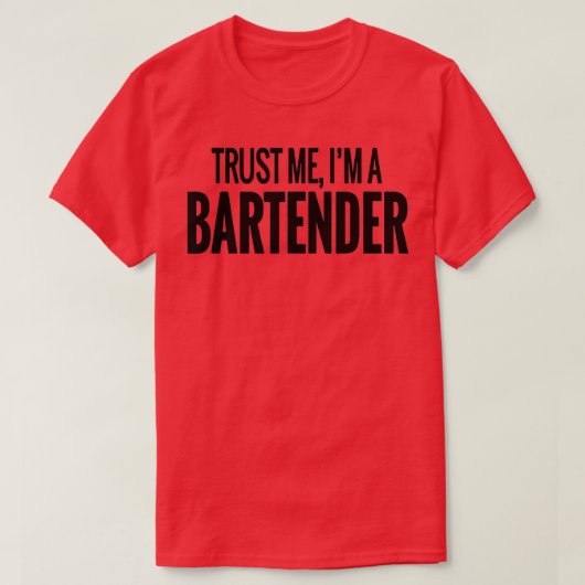 VERTRAUEN SIE MIR, I39M EIN BARKEEPER, FRONY TEE S (Design vorne)