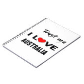 Vertrauen Sie mir i-Liebe Australien Notizblock (Linke Seite)