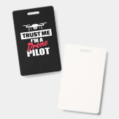 Vertrauen Sie mir, ich bin Drone-Pilot Ausweis (Front & Back)
