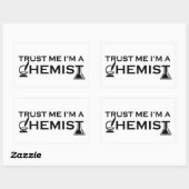 Vertrauen Sie mir, ich bin ein Chemiker, der komis Rechteckiger Aufkleber (Blatt)