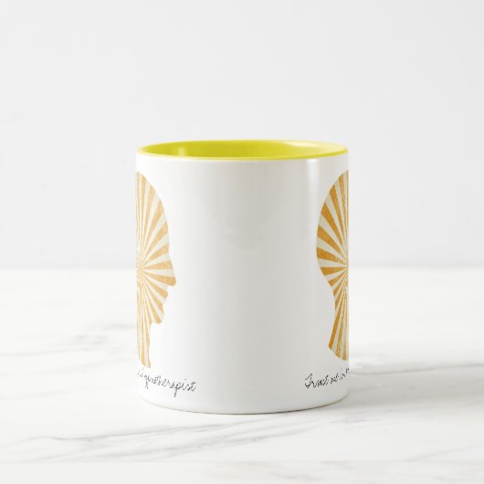 Vertrauen Sie mir, ich bin ein Hypnotherapeut gelb Zweifarbige Tasse (Mittel)