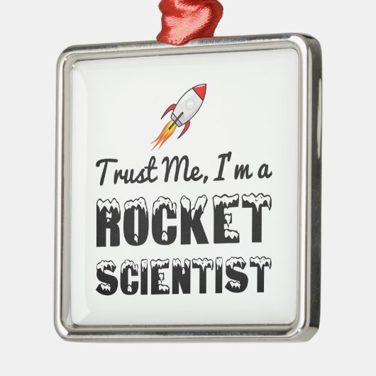 VERTRAUEN SIE MIR, ICH BIN EIN ROCKET-WISSENSCHAFT ORNAMENT AUS METALL (Links)
