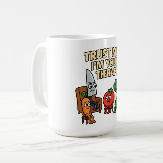 Vertrauen Sie mir, ich bin Ihr Therapeut - Funny C Kaffeetasse (Vorderseite Links)