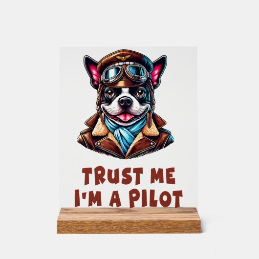 Vertrauen Sie mir, ich bin Pilot Acrylschild (Vorderseite)