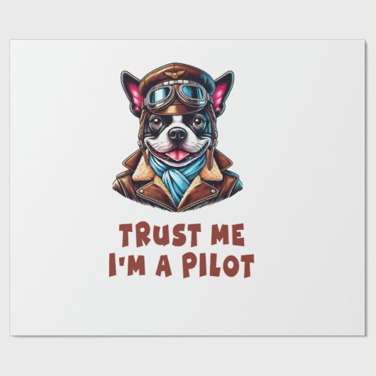 Vertrauen Sie mir, ich bin Pilot Geschenkpapier (Flach)