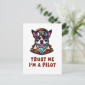 Vertrauen Sie mir, ich bin Pilot Postkarte (Stehend Vorderseite)