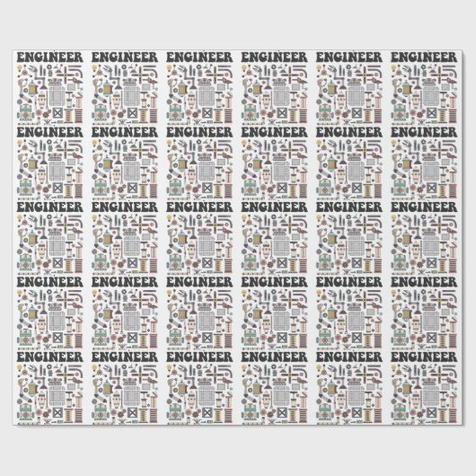 Vertrauen Sie mir, ich sind ein Ingenieur Geschenkpapier (Flach)