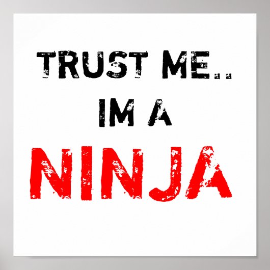 VERTRAUEN SIE MIR. IM A NINJA POSTER (Vorne)