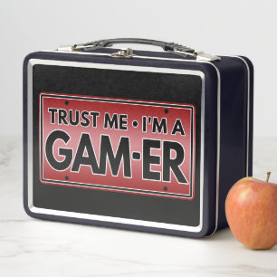 VERTRAUEN SIE MIR IM GAMER METALL BROTDOSE
