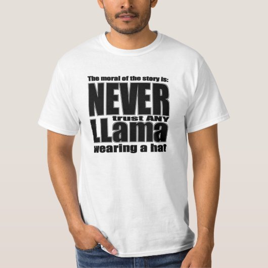 Vertrauen Sie nie einem Lama auf einen Hut T-Shirt (Vorderseite)
