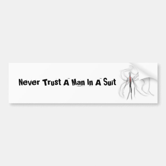 Vertrauen Sie nie einem Mann auf einen Autoaufkleber (Vorne)