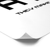 Vertrauen Sie niemals einem Atom, das alles zusamm Poster (Ecke)