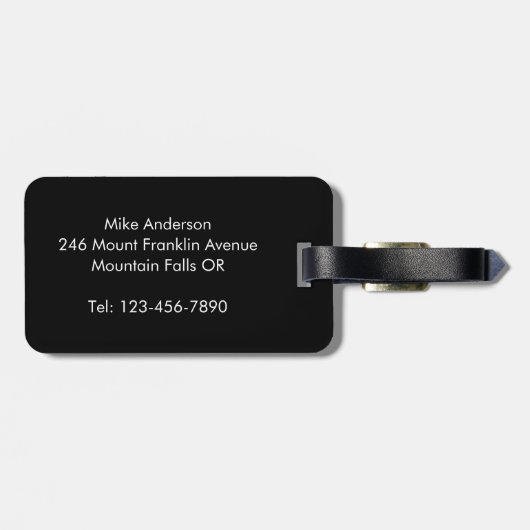 VERTRAUEN SIE NIEMALS EINEN ATOM Science Joke Gepäckanhänger (Rückseite horizontal)