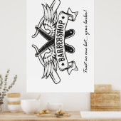 Vertrauen Sie niemandem außer Poster (Küche)