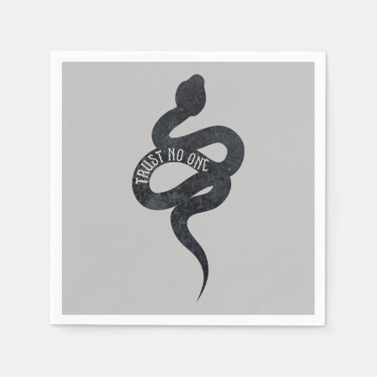 Vertrauen Sie niemandem Schlange zum Geburtstag Serviette (Vorderseite)