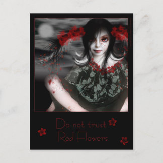 Vertrauen Sie Roten Blume nicht Postkarte