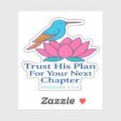 Vertrauen Sie seinem Plan Hummingbird & Lotus Stic Aufkleber (Blatt)