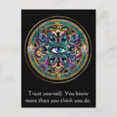 Vertrauen Sie sich ~ Die Augen der Welt Mandala Postkarte (Vorderseite)