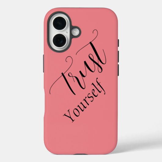 "Vertrauen Sie sich selbst" - Phrase Black Letters Case-Mate iPhone Hülle (Rückseite)
