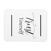 "Vertrauen Sie sich selbst" - Phrase Black Letters Magnet (Horizontal)
