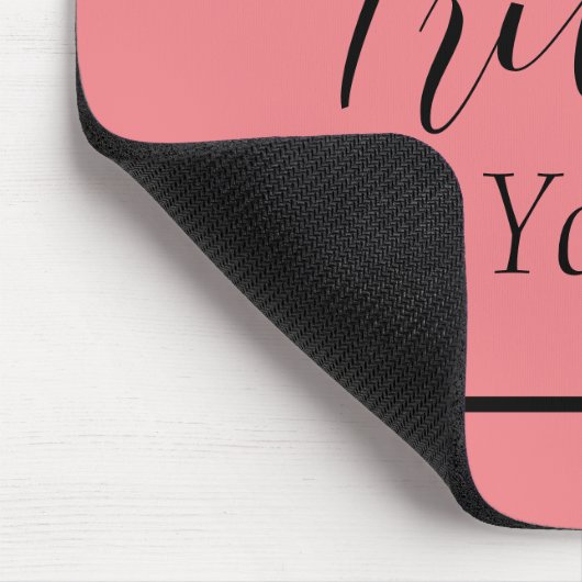 "Vertrauen Sie sich selbst" - Phrase Black Letters Mousepad (Ecke)