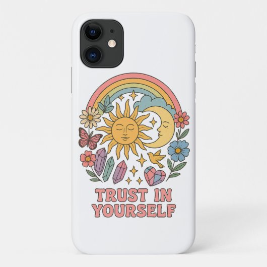 Vertrauen Sie sich selbst - Retro Psychedelic Sun Case-Mate iPhone Hülle (Rückseite)