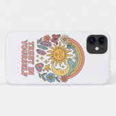 Vertrauen Sie sich selbst - Retro Psychedelic Sun Case-Mate iPhone Hülle (Rückseite (Horizontal))